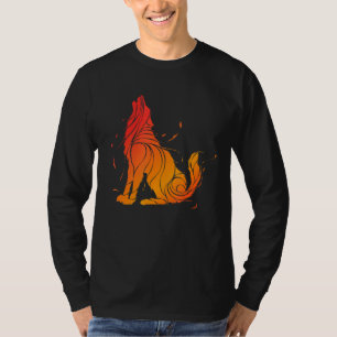 Wolf  Love Wolves Tribal Tattoo Wolf Design T-Shirt