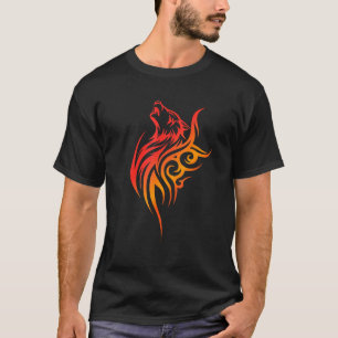 Wolf Love Wolves Tribal Tattoo Wolf Design T-Shirt