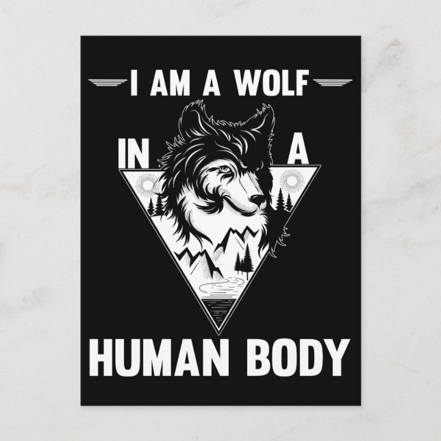 Wolf Lover Forest Animal Postcard (Front)