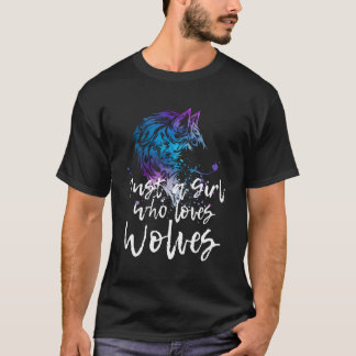 Wolf Lover Gift Women Teen Girls Love Wolves Rescu T-Shirt