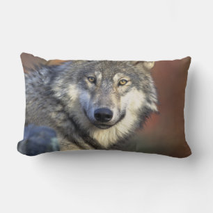 Wolf Lovers Art Lumbar Cushion