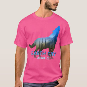 Wolf Lovers Earth Day 50Th Anniversary April 22 T-Shirt