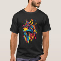 Wolf Lovers Pop Art Colour Design Wolf