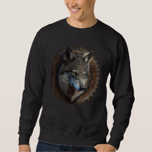 Wolf Mandala Animal Lovers Art Animal Wolf Sweatshirt