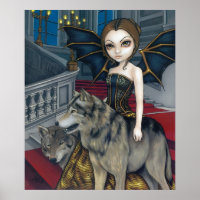 Wolf Manor gothic vampire fairy Art Print