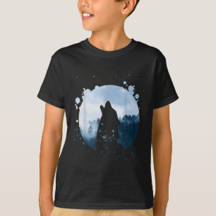 Wolf Men Silhouette Animal Motif Environmental T-Shirt
