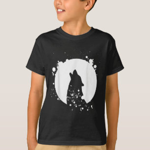 Wolf Men Silhouette Animal Motif Environmental T-Shirt