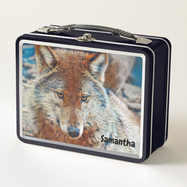 Wolf Metal Lunchbox (Front)