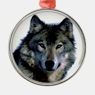 Wolf Metal Tree Decoration