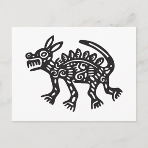 Wolf, Mexican hieroglyph(Maya) Postcard