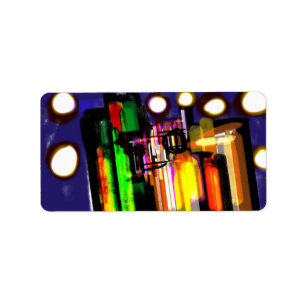 Wolf misty forest label