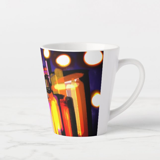 Wolf misty forest latte mug (Right)