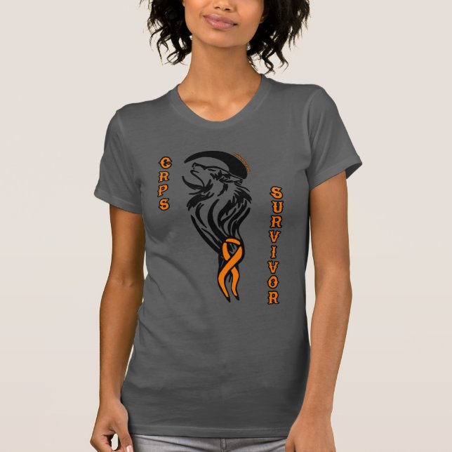 Wolf/Moon...CRPS Survivor T-Shirt (Front)