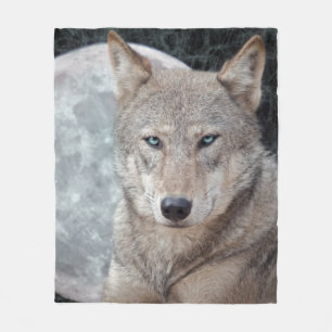 Wolf Moon Fleece Blanket