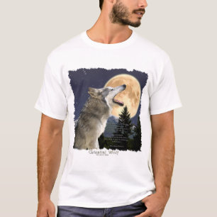 WOLF, Moon, Forest & Poem T-Shirt