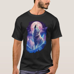 Wolf Moon Howling Funny Wolves pack of wolves T-Shirt