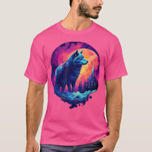 Wolf Moon Howling Lone Funny Wolves Pack Of Wolves T-Shirt