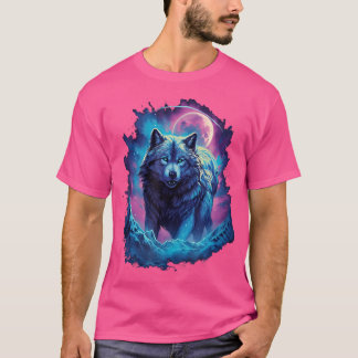 Wolf Moon Howling Lone Funny Wolves Pack Of Wolves T-Shirt