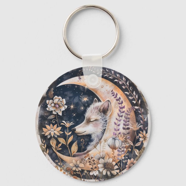 Wolf Moon Keychain (Front)