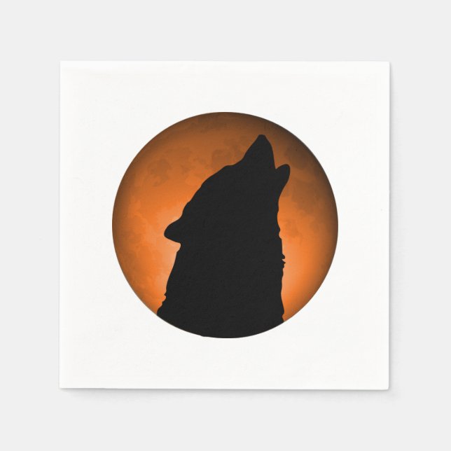 Wolf Moon Napkin (Front)