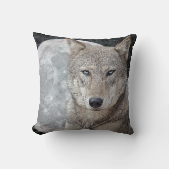 Wolf Moon Pillow (Front)