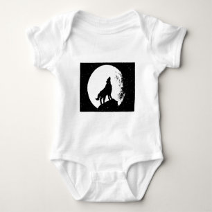 Wolf & Moon Silhoutte Baby Bodysuit
