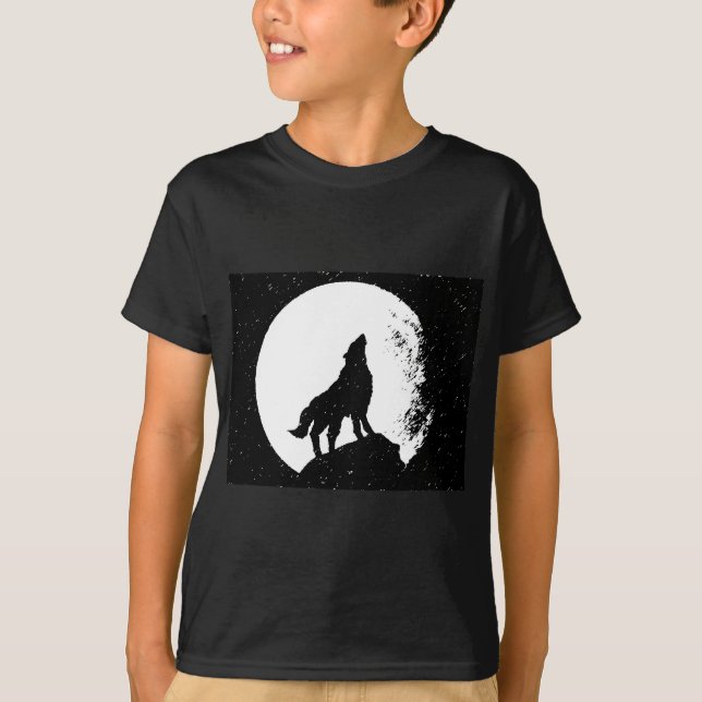 Wolf & Moon Silhoutte T-Shirt (Front)