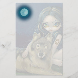 "Wolf Moon" Stationery