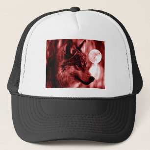 Wolf & Moon Trucker Hat