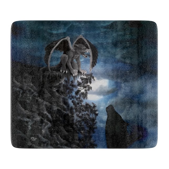 Wolf Moon - Wolf with Golem Cutting Board (Front)