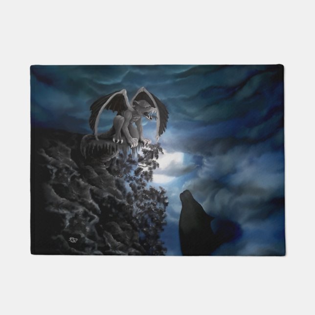 Wolf Moon - Wolf with Golem Doormat (Front)