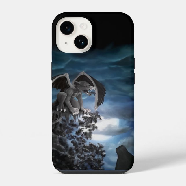 Wolf Moon - Wolf with Golem iPhone Case (Back)