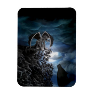 Wolf moon - Wolf with Golem Magnet