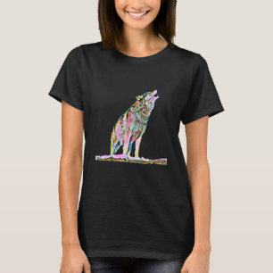 Wolf Motif Pack Moon Wild Lupus Colourful Wolves T-Shirt