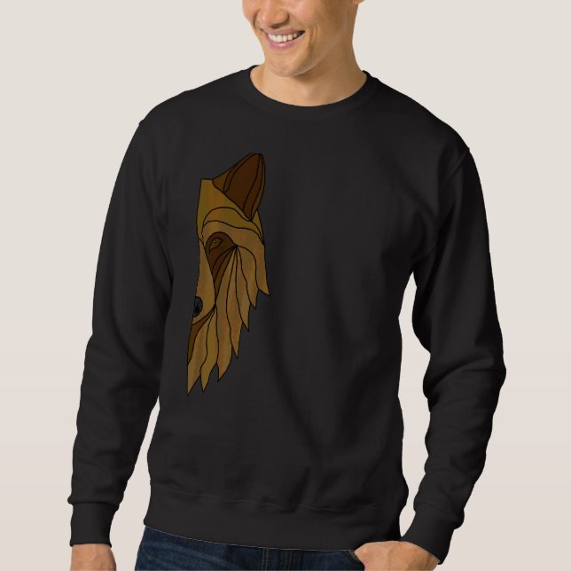 Wolf Motif Predator Face Wolfs  2 Sweatshirt (Front)