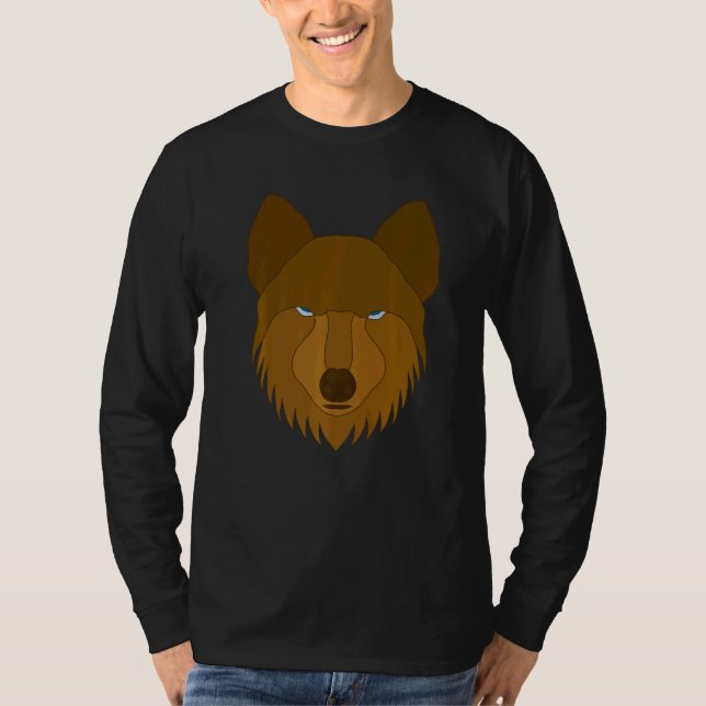 Wolf Motif Predator Face Wolfs  2 T-Shirt (Front)