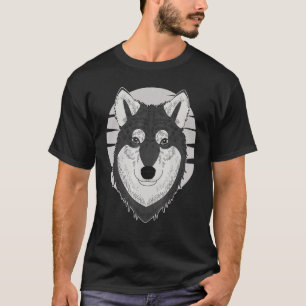 Wolf Motif Predator Pet Face Wolfs Raptor Imprint T-Shirt