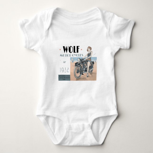 Wolf Motorcycles Baby Bodysuit (Front)