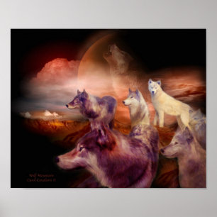 Wolf Mountain Art Poster/Print Poster