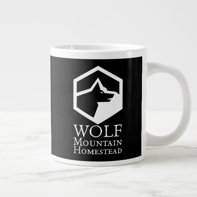 Wolf Mountain Homestead Large Coffee Mug (Right)