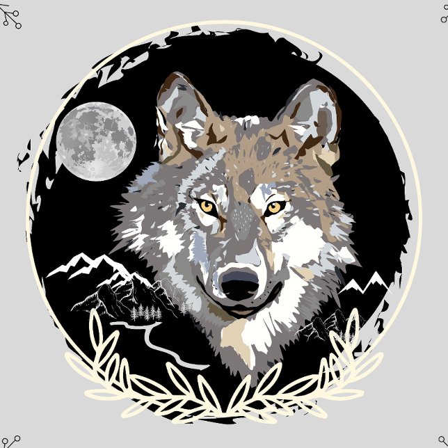 Wolf Mug Grey and Black Mug (Creator Uploaded)