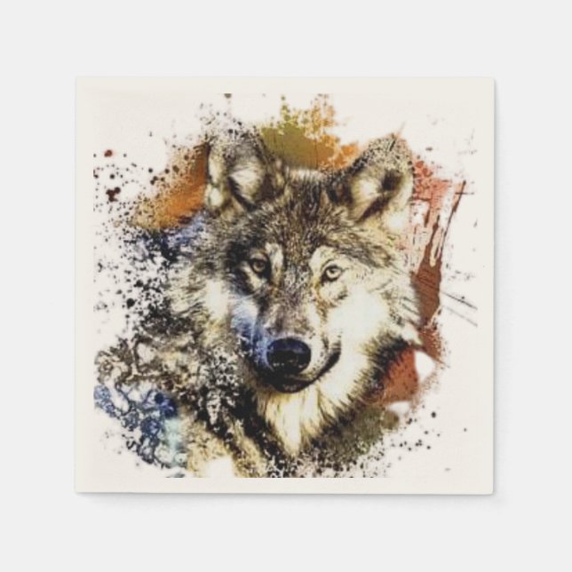 Wolf   napkin (Front)