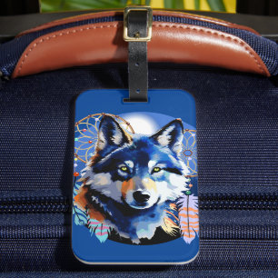 Wolf Native Animal Spirit Luggage Tag