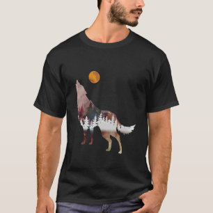 Wolf Nature Forest Outdoor Hiking Camping Hunting T-Shirt