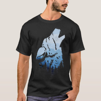 Wolf Nature Forest Outdoor Hiking Camping Wolf Lov T-Shirt