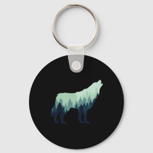 Wolf Nature Outdoor Forest Camping Hiking Gift Key Ring