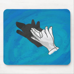 Wolf On Blue Mouse Pad