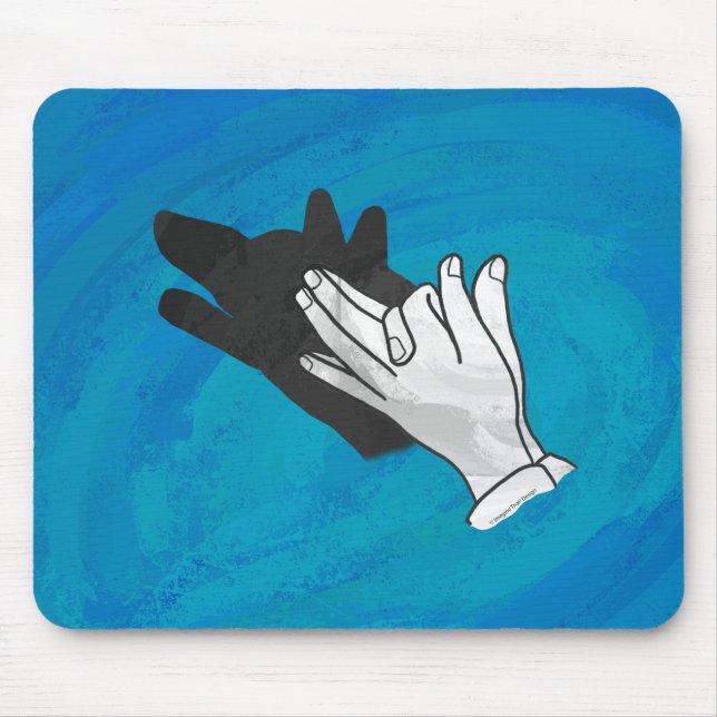 Wolf On Blue Mouse Pad (Front)