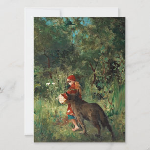 Wolf on Path with Red