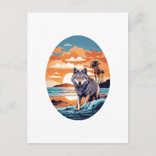 Wolf on the Beach Enclosure Card